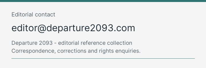Contact details for editorial correspondence, shown as an image.